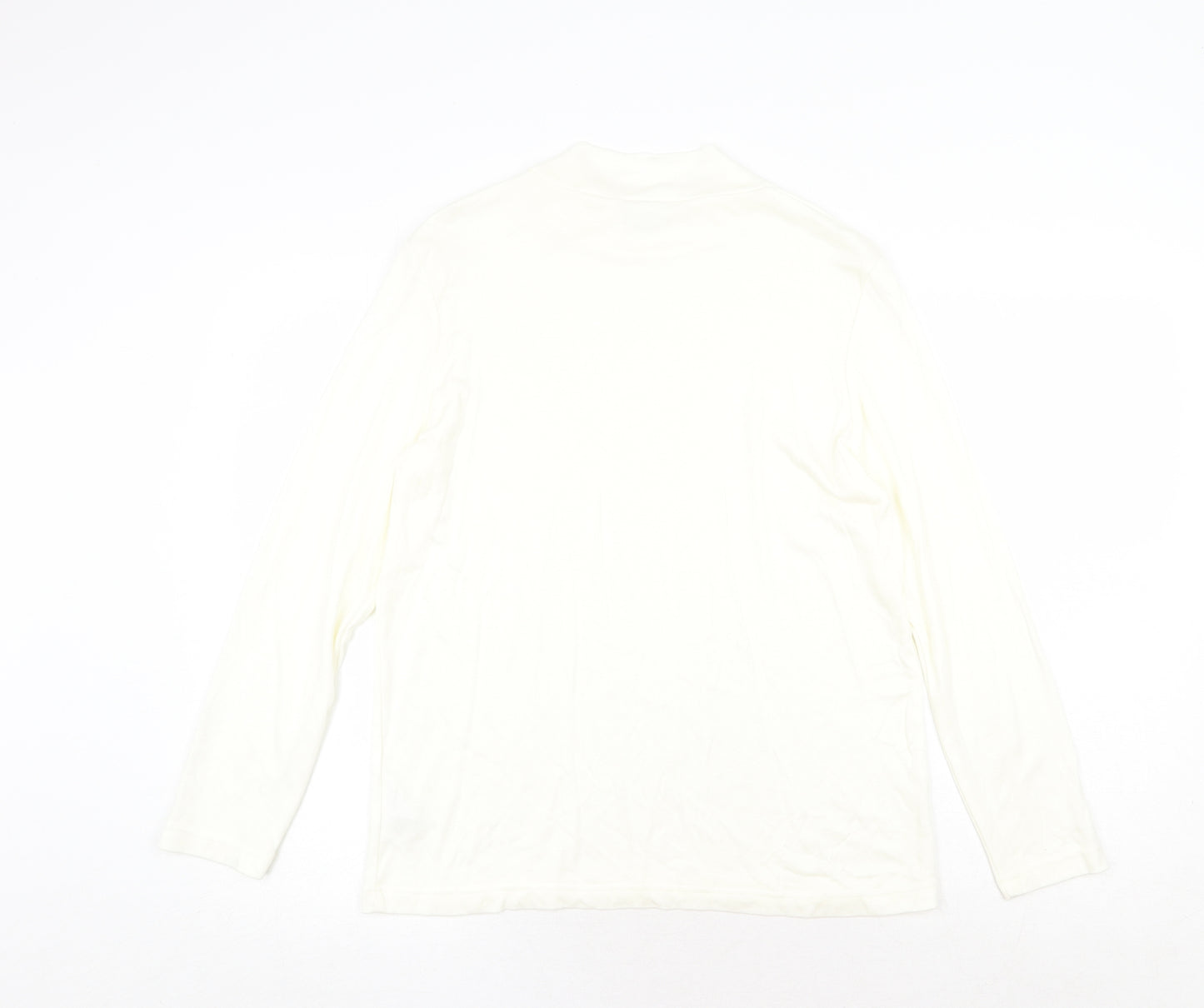 Damart Womens Ivory Round Neck Acrylic Pullover Jumper Size 18