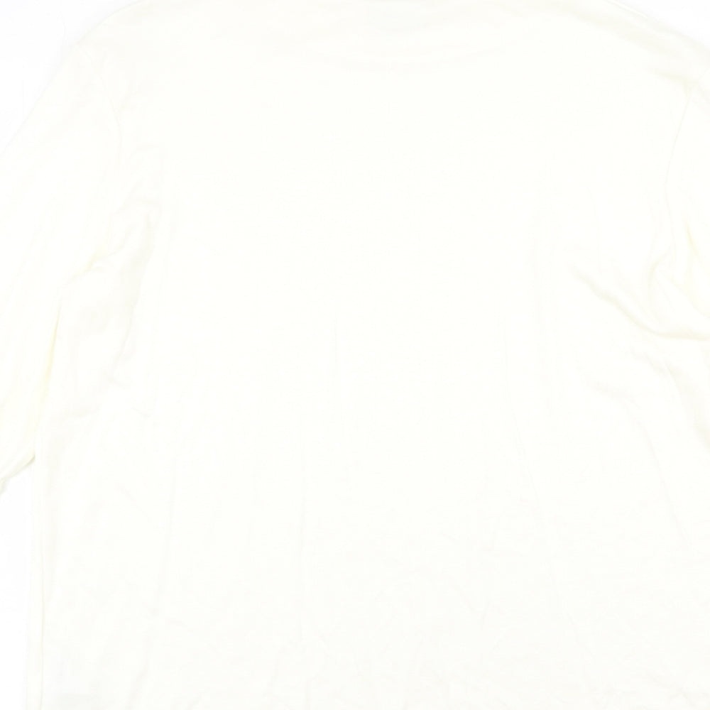 Damart Womens Ivory Round Neck Acrylic Pullover Jumper Size 18