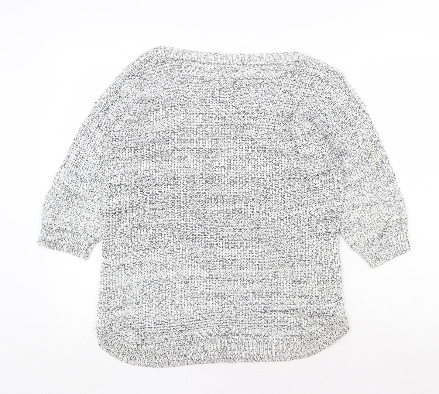 Wallis Womens Grey Boat Neck Acrylic Pullover Jumper Size M