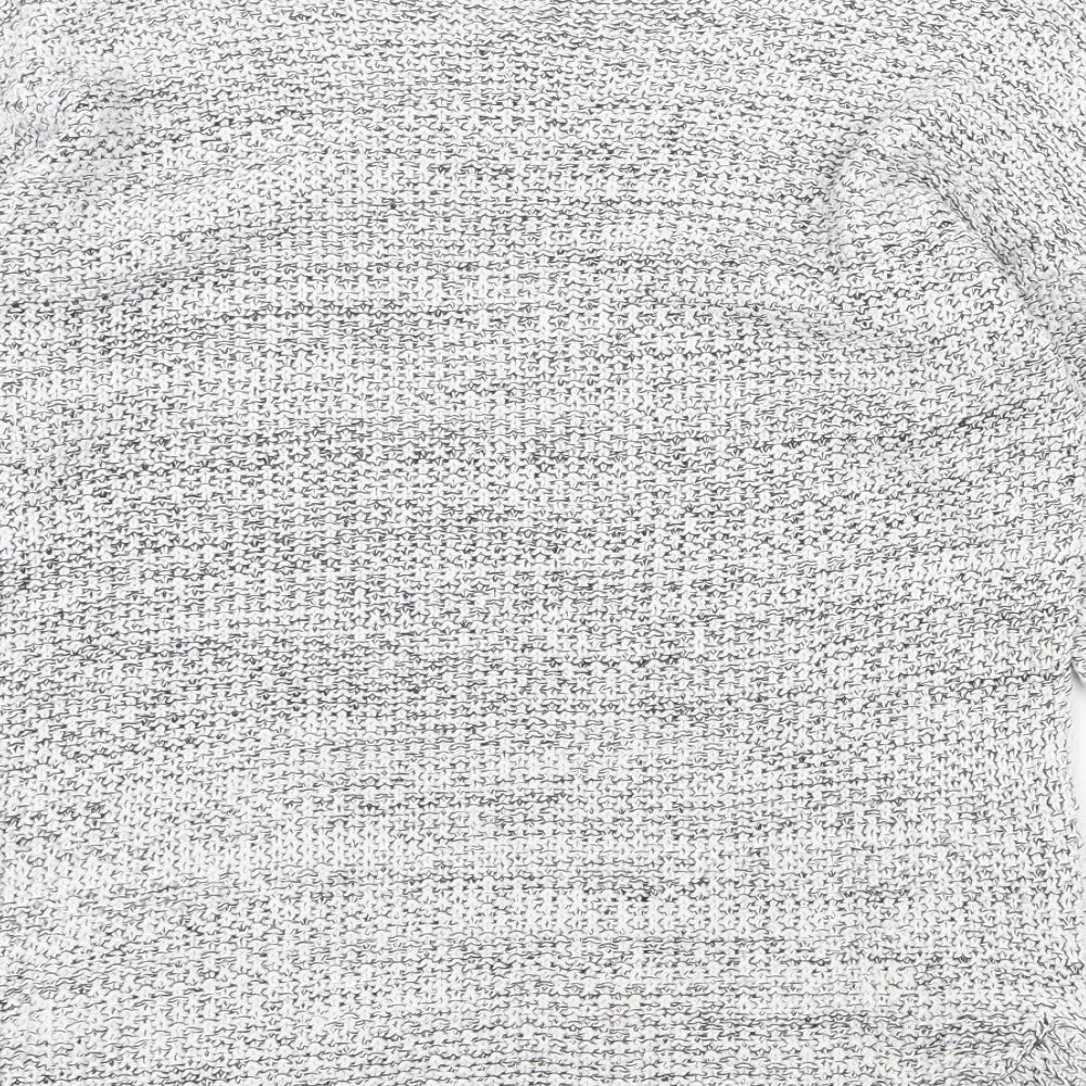 Wallis Womens Grey Boat Neck Acrylic Pullover Jumper Size M