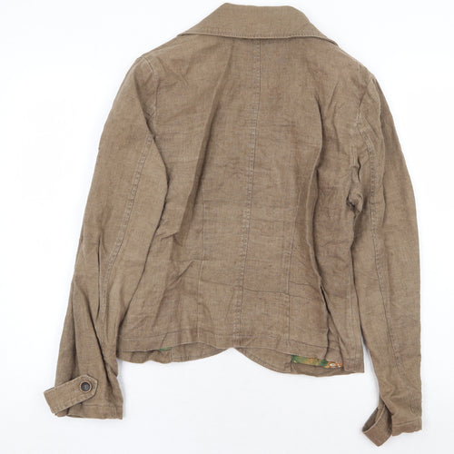 Marks and Spencer Womens Brown Jacket Blazer Size 12 Button