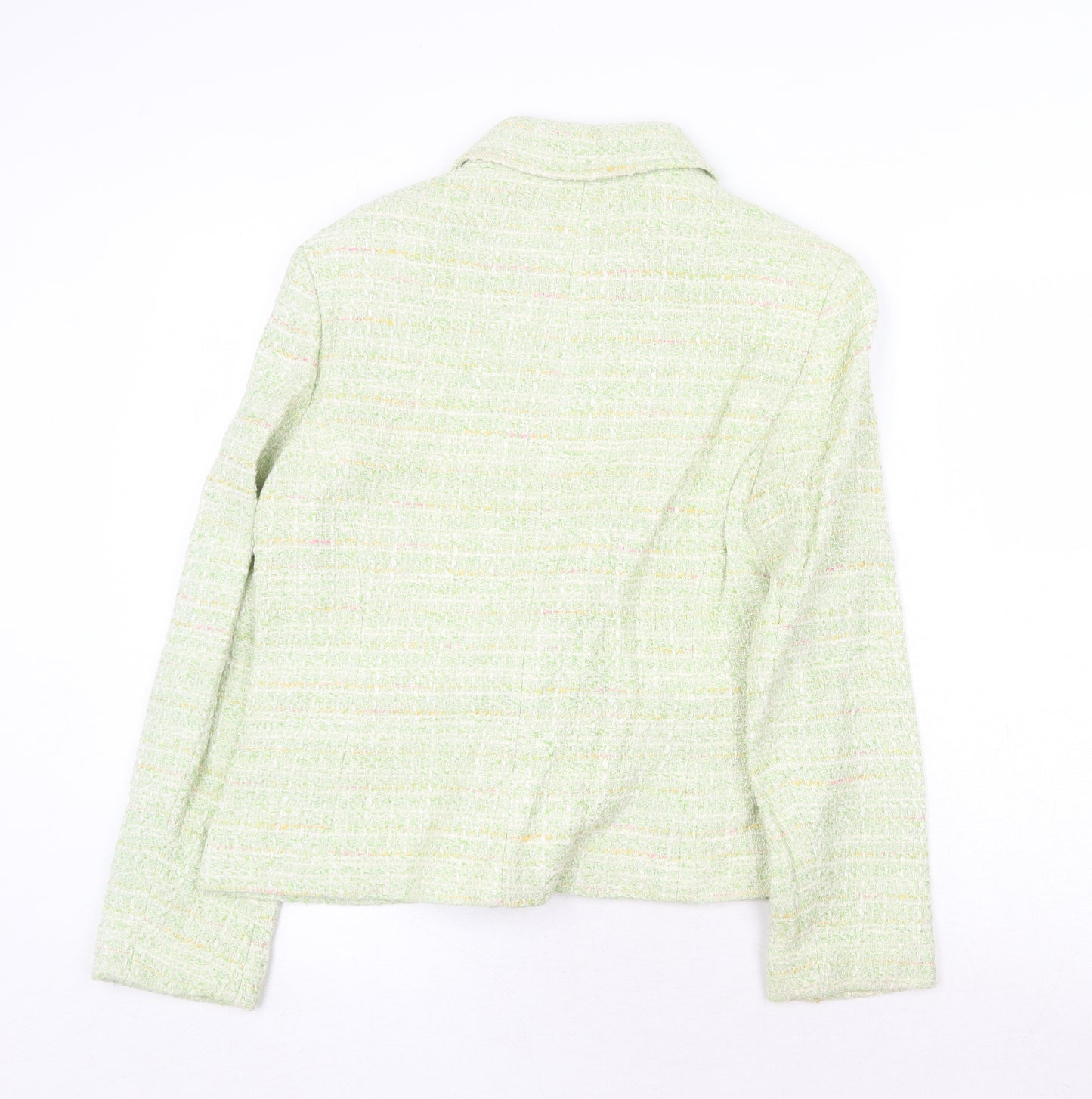 Debenhams Womens Green Geometric Jacket Blazer Size 14 Button