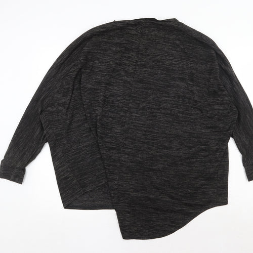 New Look Womens Grey Round Neck Polyester Pullover Jumper Size M