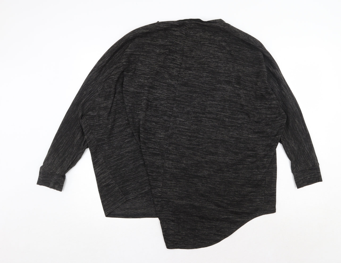 New Look Womens Grey Round Neck Polyester Pullover Jumper Size M