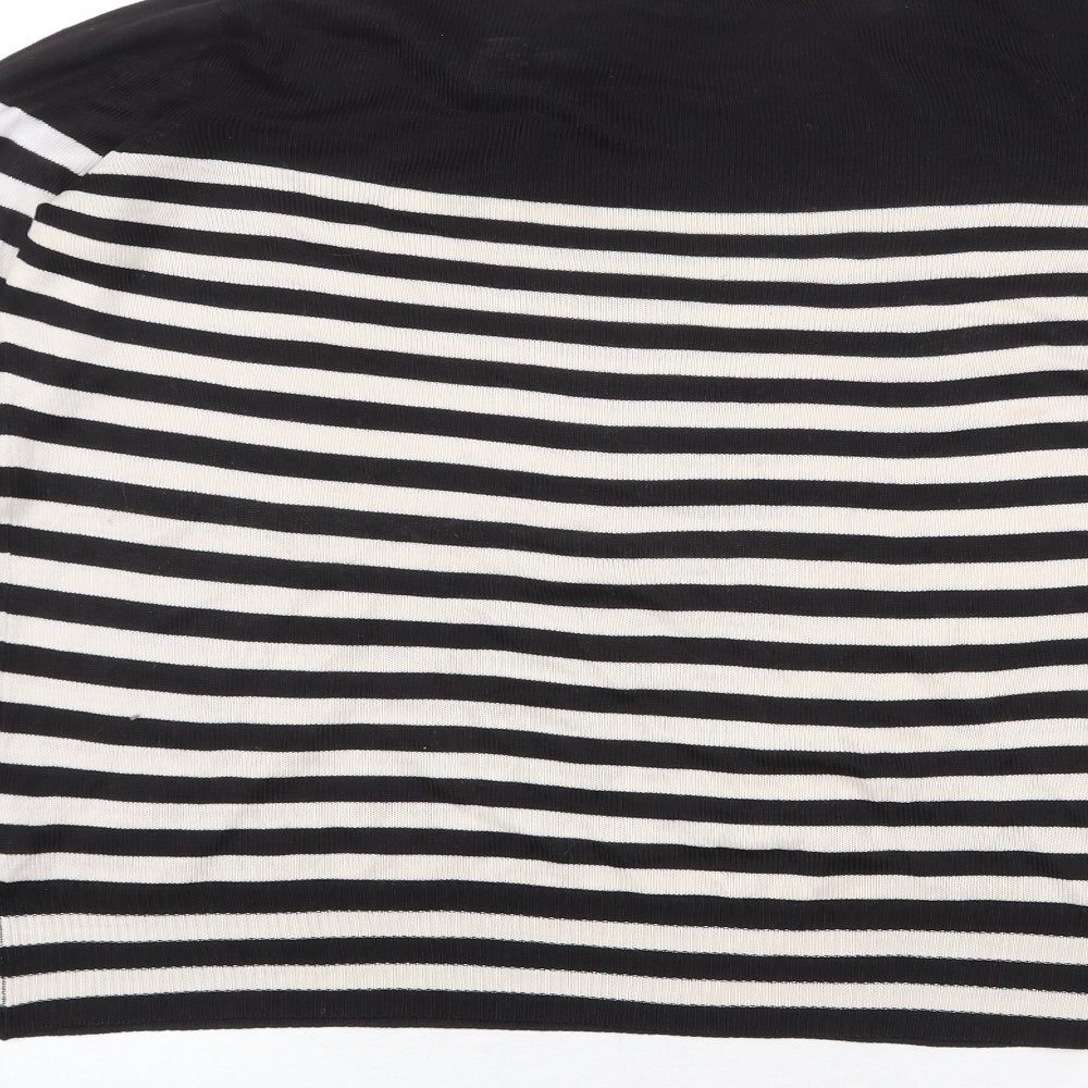 Marks and Spencer Womens Multicoloured Round Neck Striped Acrylic Pullover Jumper Size 10