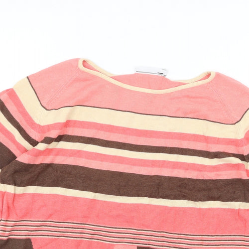 Country Casuals Womens Multicoloured Round Neck Geometric Viscose Pullover Jumper Size L