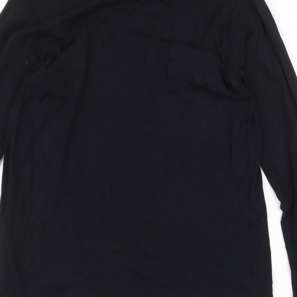 Bella + Canvas Mens Black Cotton T-Shirt Size M Round Neck