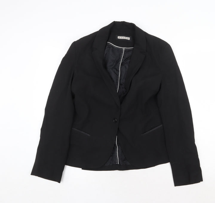 Kookai Womens Black Jacket Blazer Size 10 Button