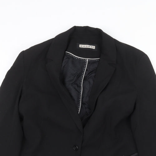Kookai Womens Black Jacket Blazer Size 10 Button