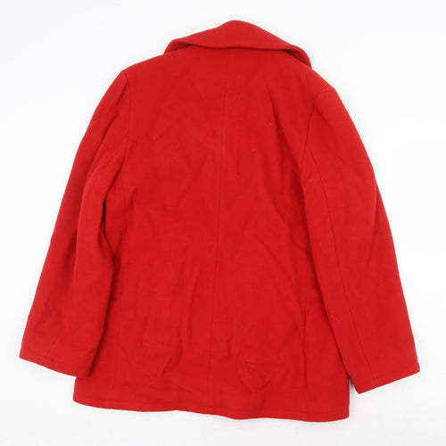 Marks and Spencer Womens Red Jacket Size 10 Button
