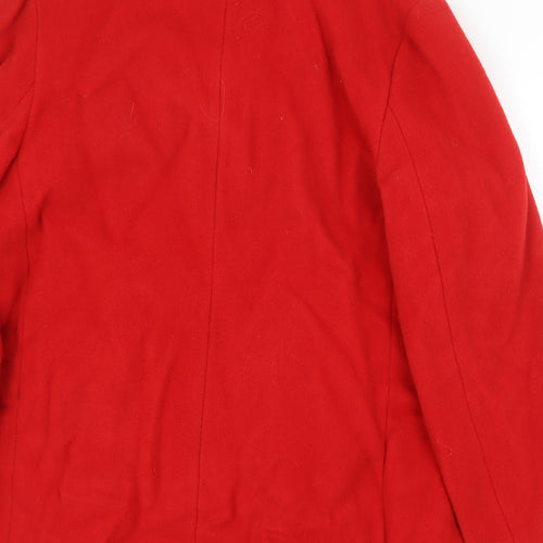 Marks and Spencer Womens Red Jacket Size 10 Button