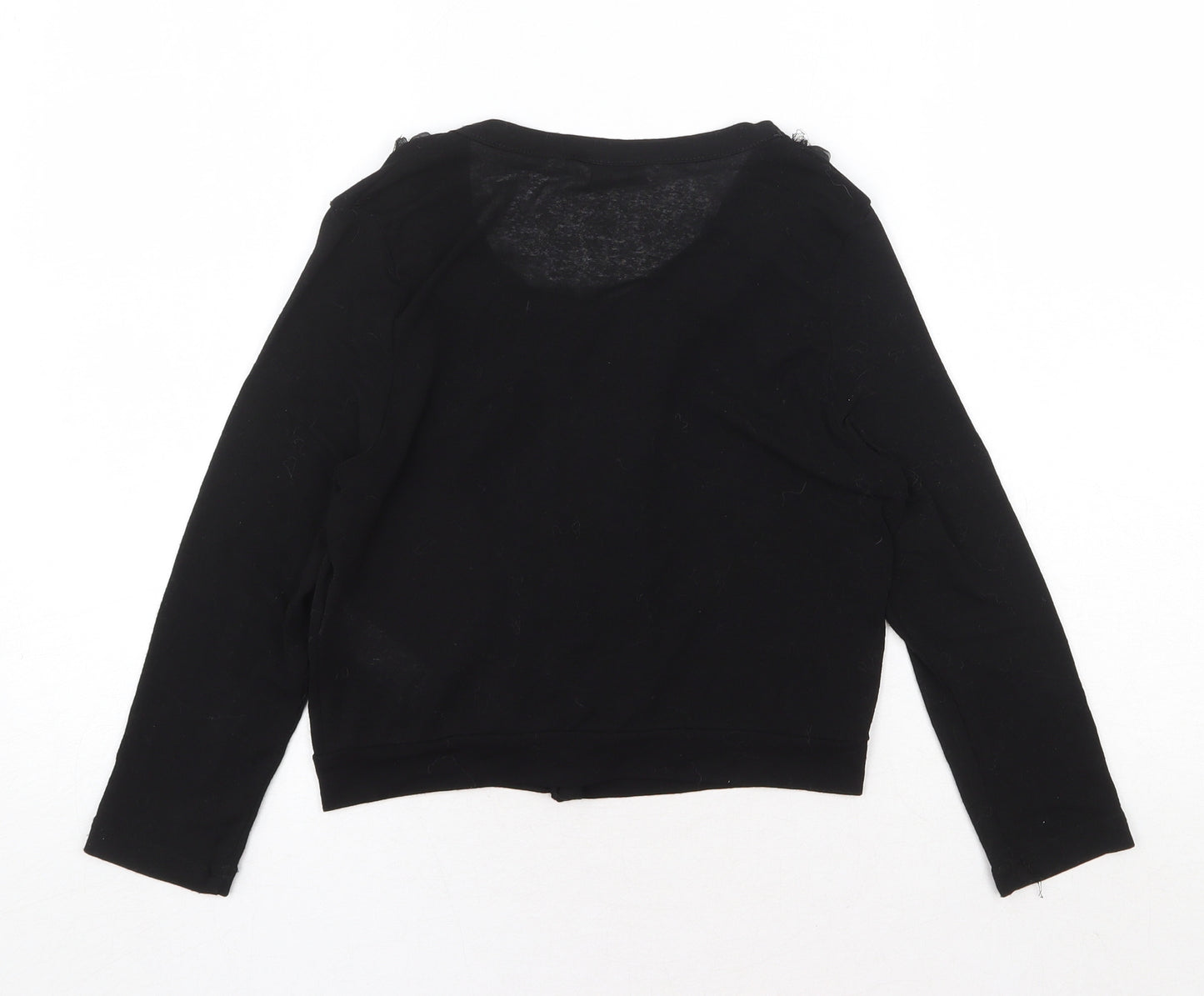 New Look Womens Black Scoop Neck Polyester Cardigan Jumper Size 12