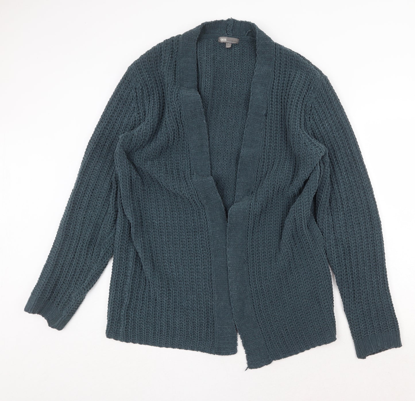 ASOS Womens Green V-Neck Polyester Cardigan Jumper Size M
