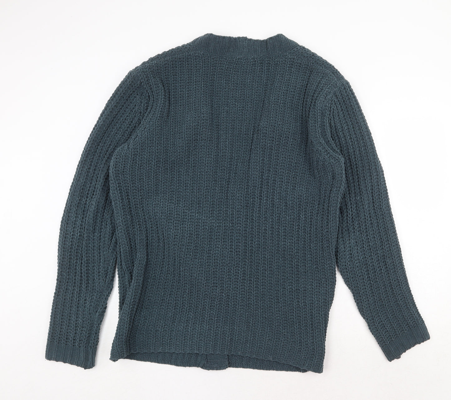 ASOS Womens Green V-Neck Polyester Cardigan Jumper Size M
