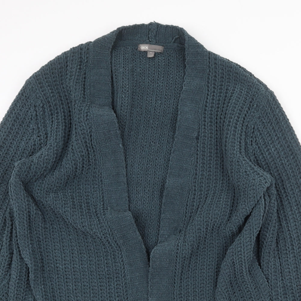 ASOS Womens Green V-Neck Polyester Cardigan Jumper Size M