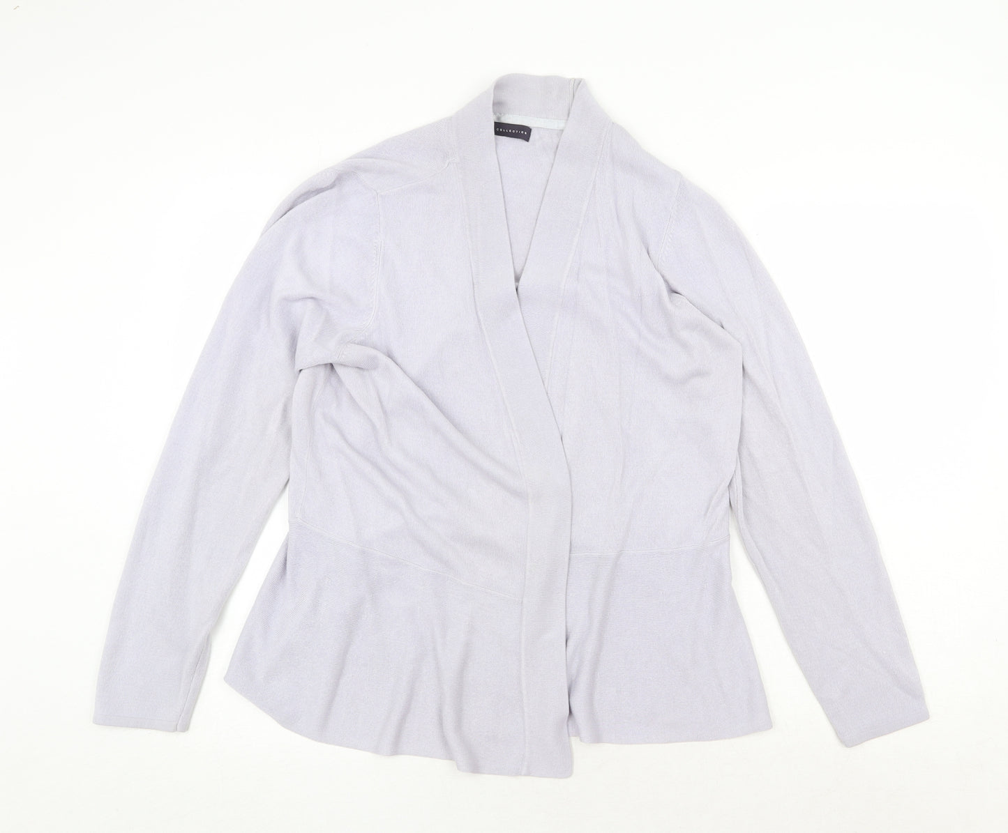 Marks and Spencer Womens Purple V-Neck Acrylic Cardigan Jumper Size 18