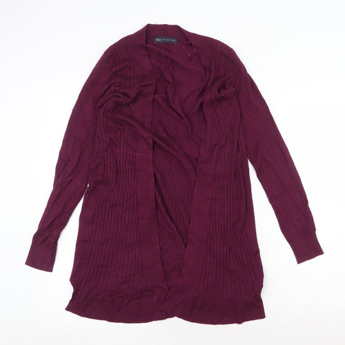 Marks and Spencer Womens Purple V-Neck Viscose Cardigan Jumper Size S