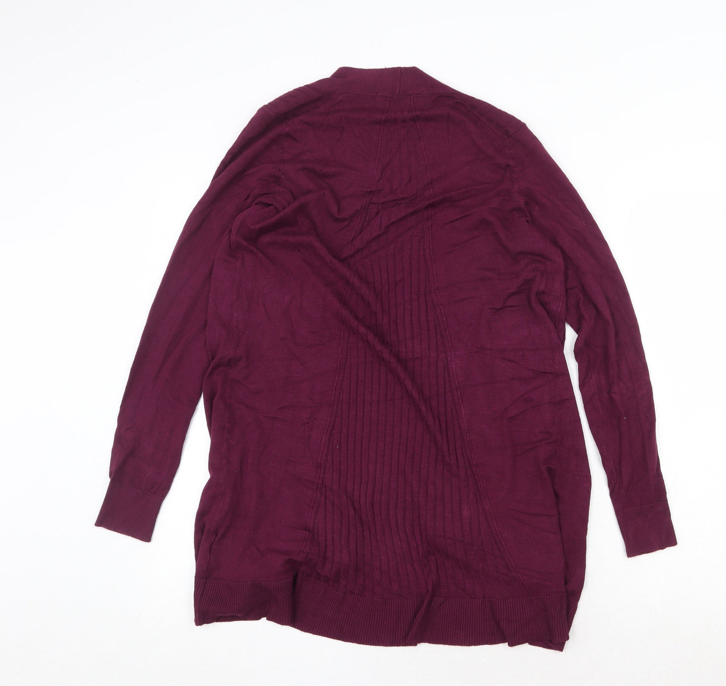Marks and Spencer Womens Purple V-Neck Viscose Cardigan Jumper Size S
