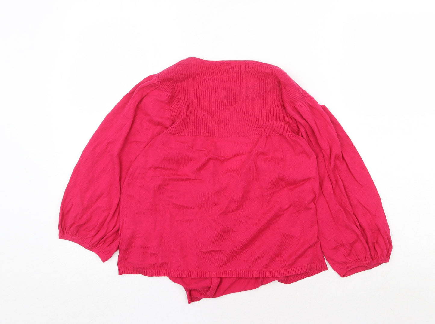 Dorothy Perkins Womens Pink V-Neck Cotton Cardigan Jumper Size 14