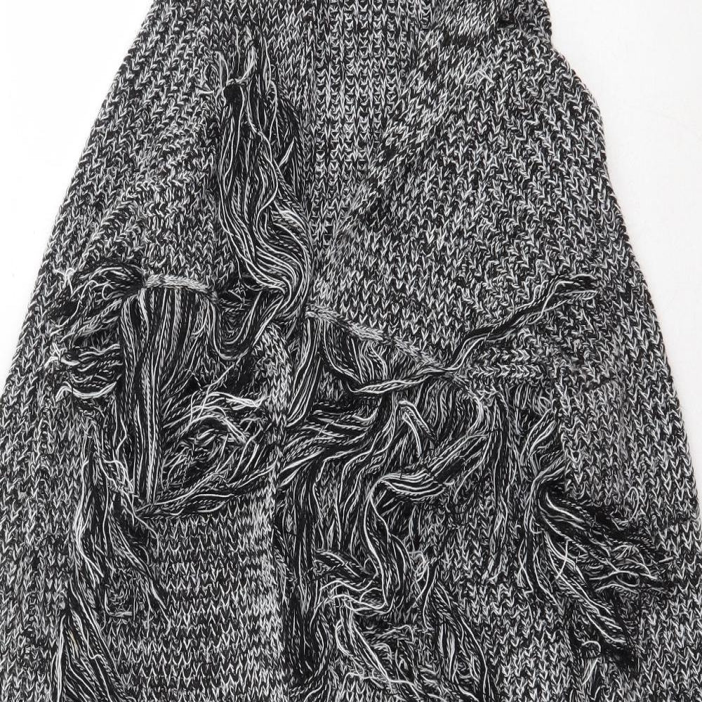 Missguided Womens Grey V-Neck Acrylic Cardigan Jumper Size M