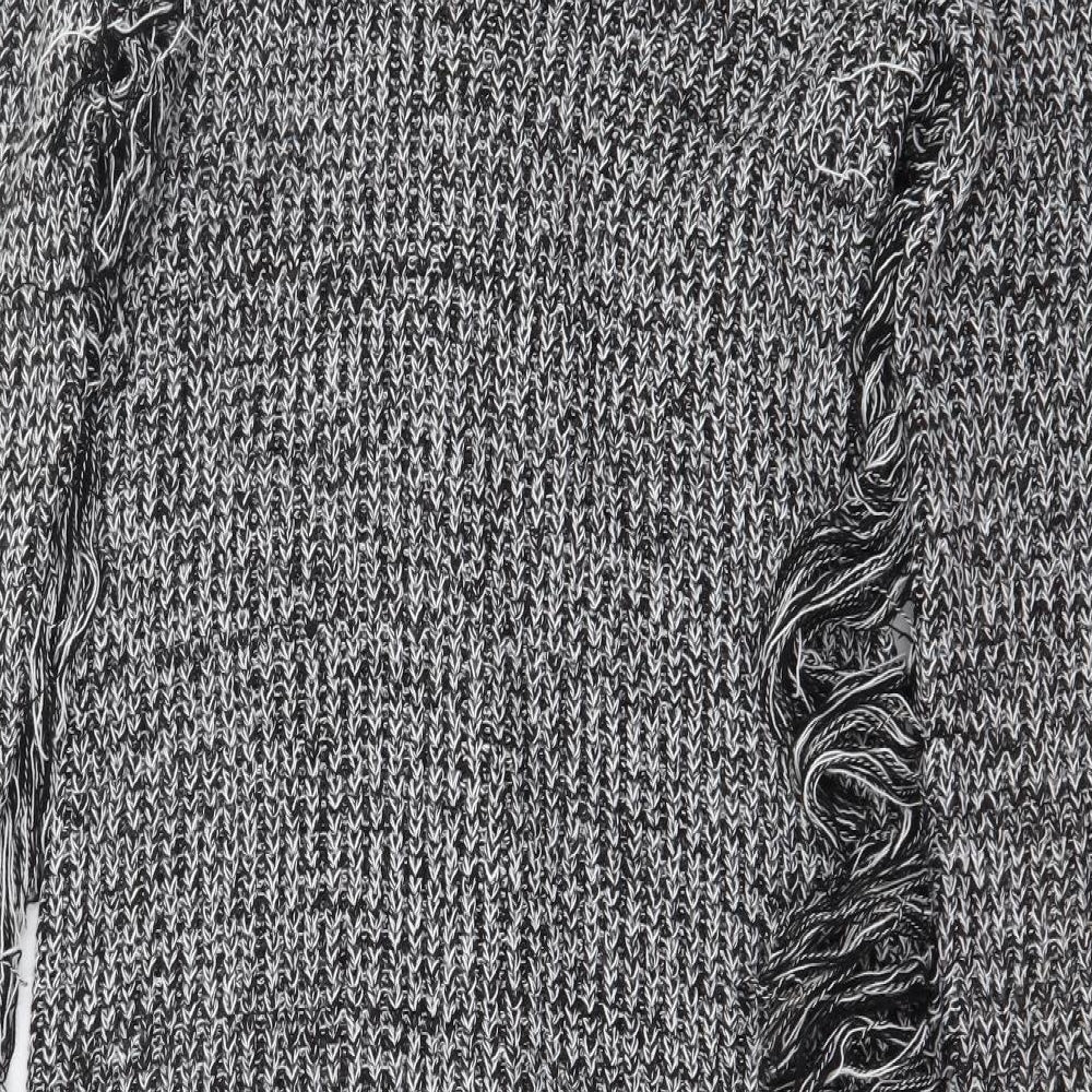 Missguided Womens Grey V-Neck Acrylic Cardigan Jumper Size M