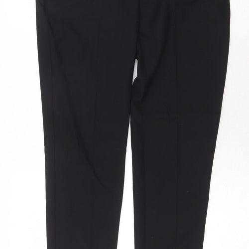 Select Womens Black Polyester Trousers Size 8 Regular Zip