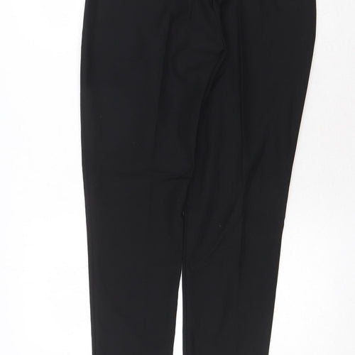 Select Womens Black Polyester Trousers Size 8 Regular Zip