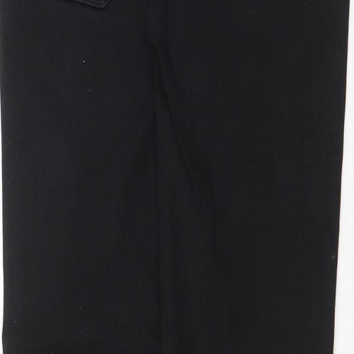 River Island Womens Black Cotton Straight Jeans Size 30 in Regular Zip