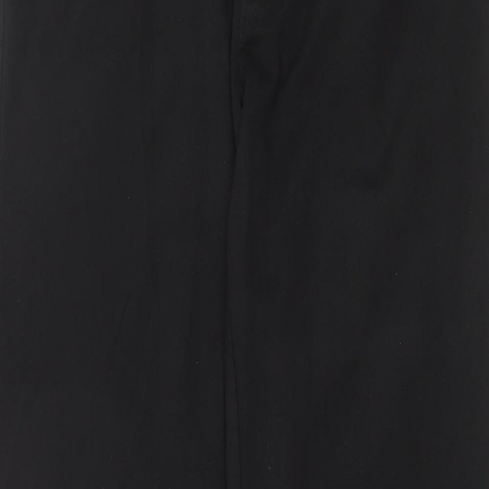 NEXT Mens Black Polyester Trousers Size 28 in Regular Zip