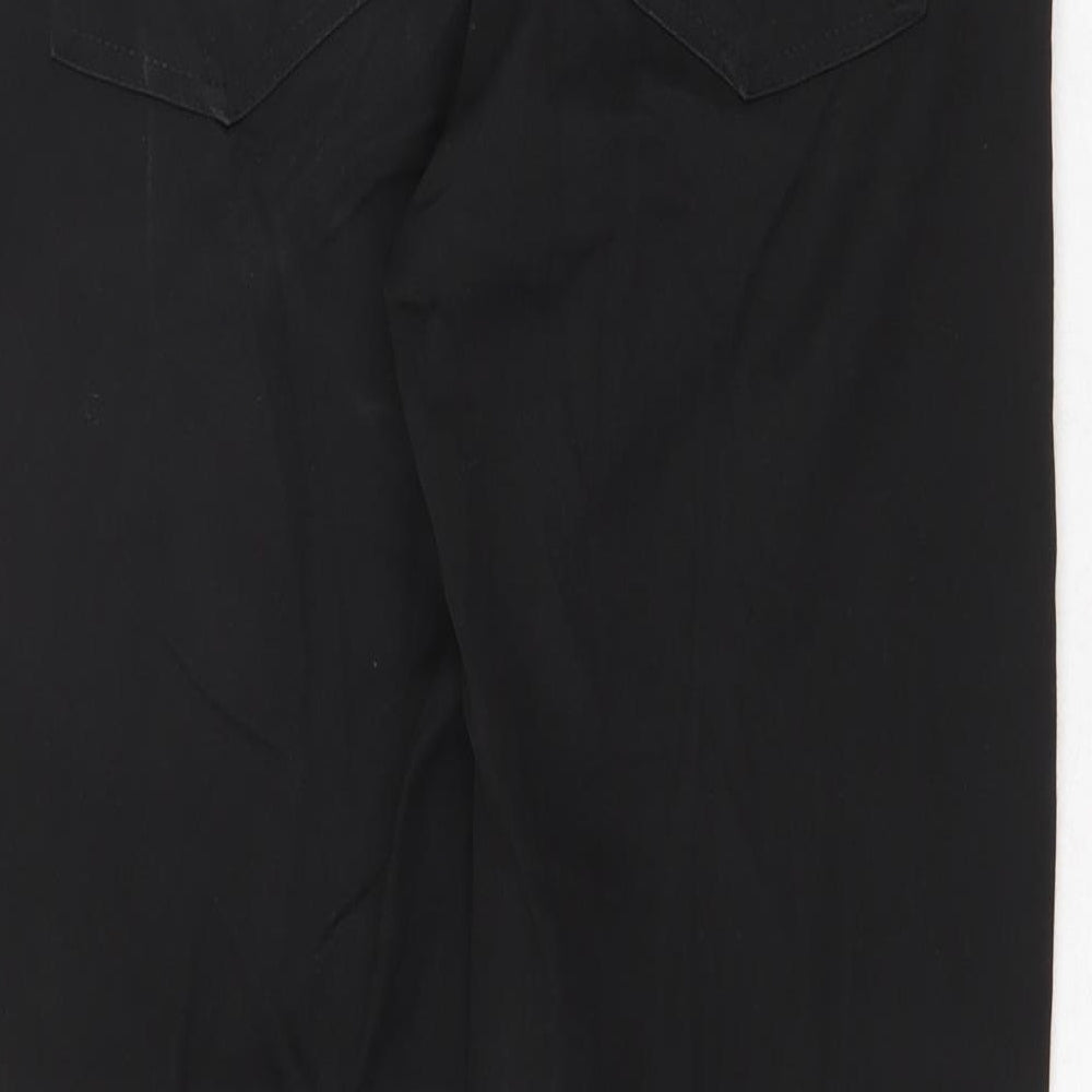 NEXT Mens Black Polyester Trousers Size 28 in Regular Zip