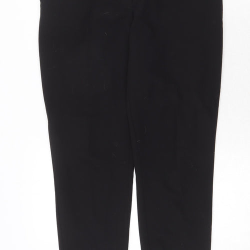 Dorothy Perkins Womens Black Polyester Trousers Size 10 Regular Zip