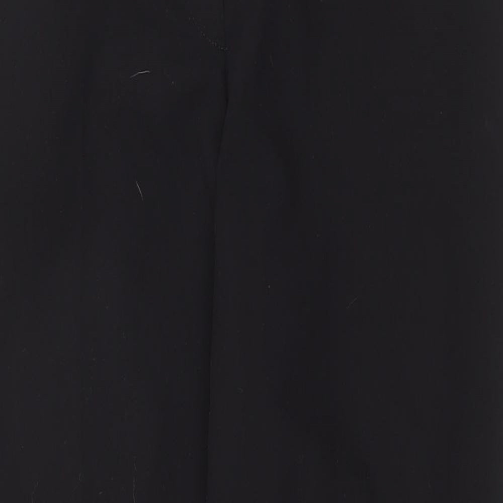 Dorothy Perkins Womens Black Polyester Trousers Size 10 Regular Zip