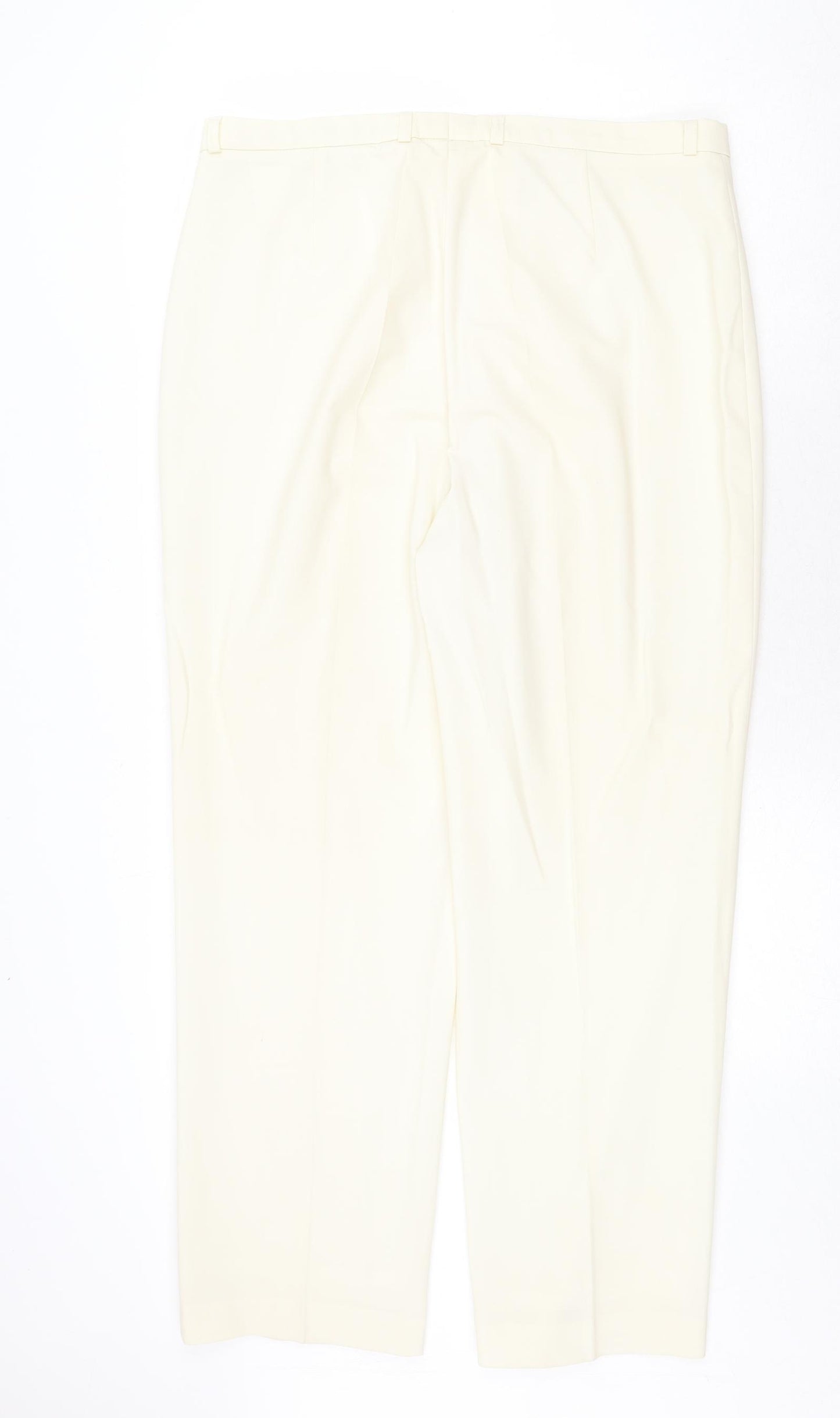 Boutique Bis Womens Ivory Polyester Trousers Size 20 Regular Zip