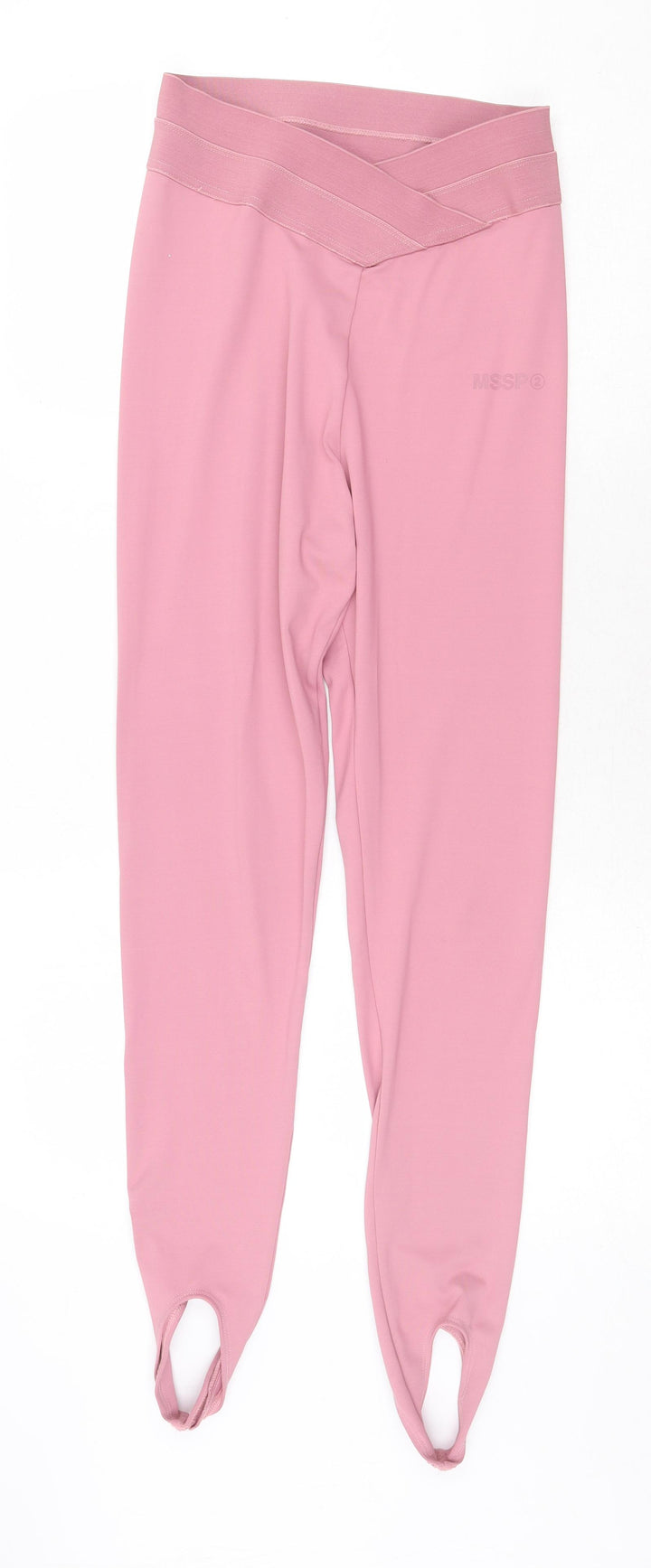 Misspap Womens Pink Polyester Jogger Leggings Size 10 Regular Pullover