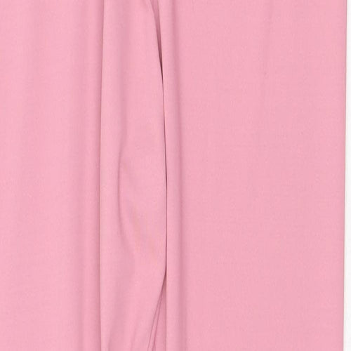 Misspap Womens Pink Polyester Jogger Leggings Size 10 Regular Pullover