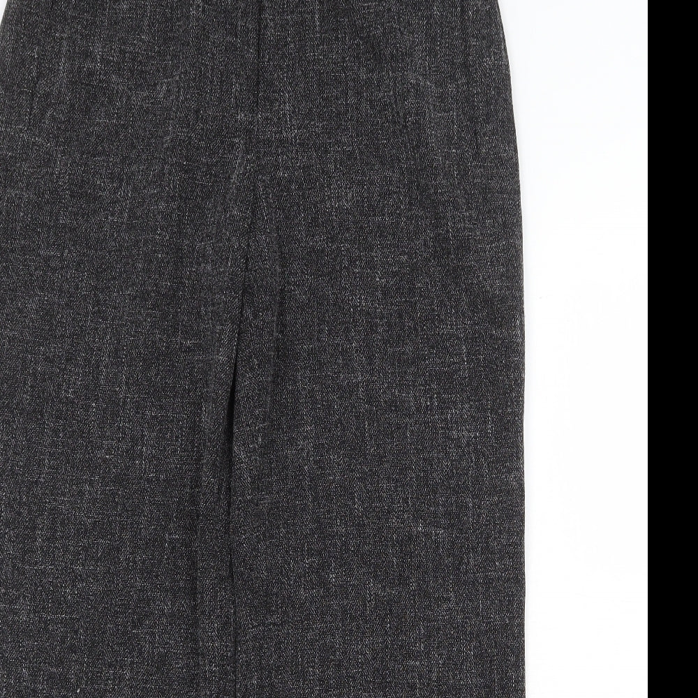 Viyella Womens Grey Wool Trousers Size 34 in Regular Zip