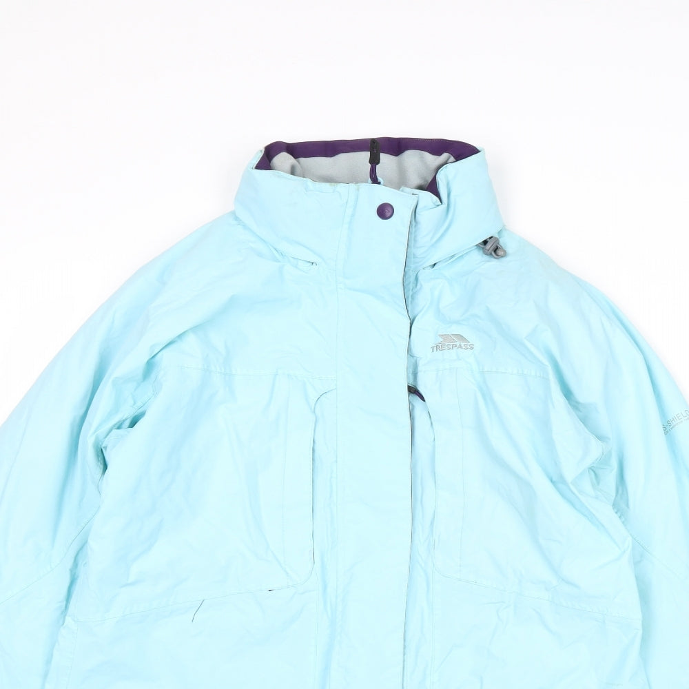 Trespass Womens Blue Windbreaker Jacket Size S Zip