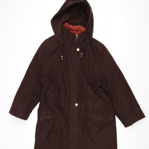 EWM Womens Brown Overcoat Coat Size 10 Zip