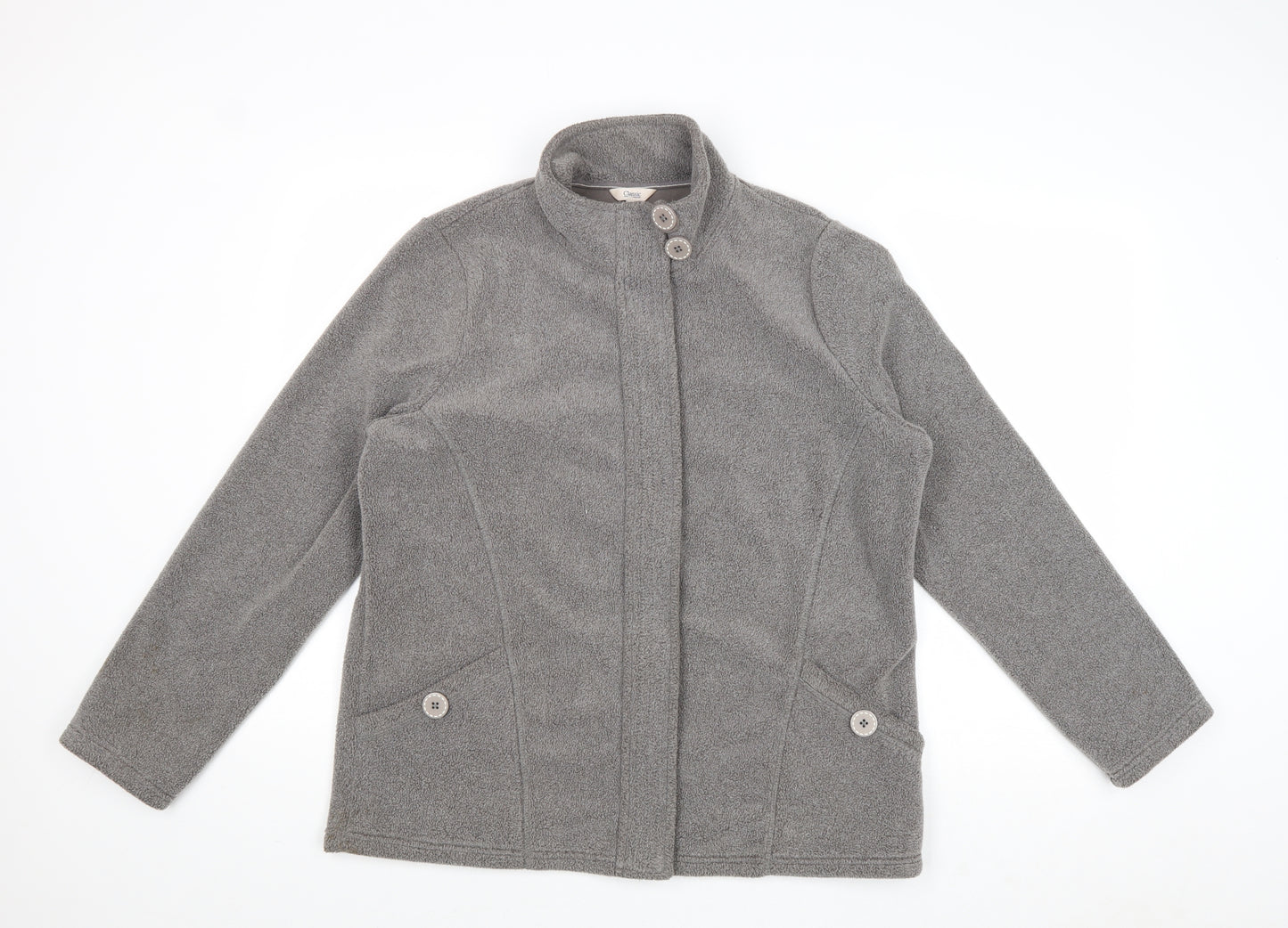 Classic Womens Grey Jacket Size 14 Zip