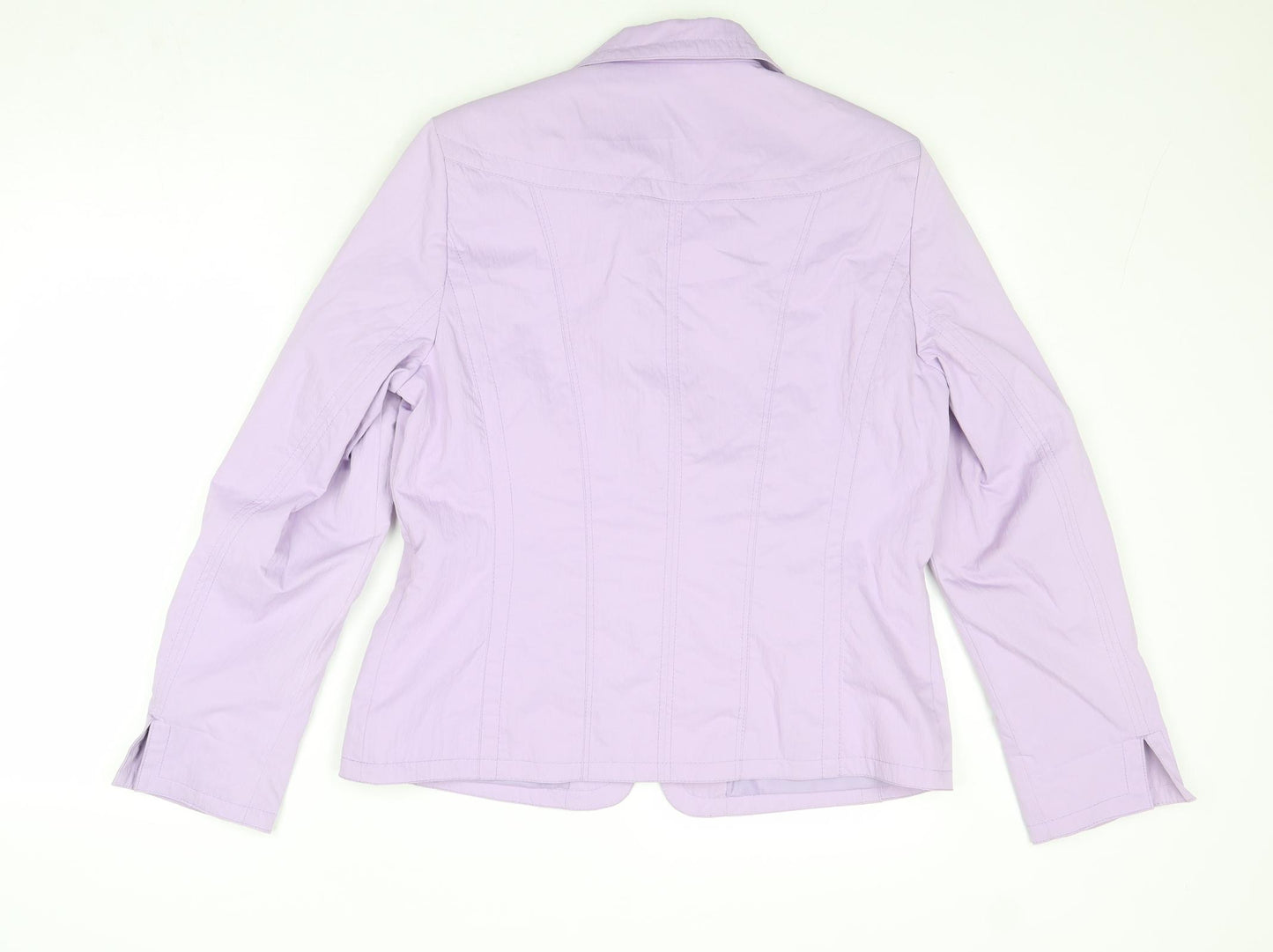 Paraphrase Womens Purple Jacket Blazer Size 14 Zip