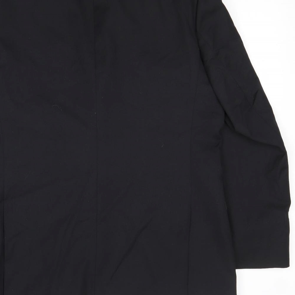Racing Green Mens Black Wool Jacket Suit Jacket Size 44 Regular