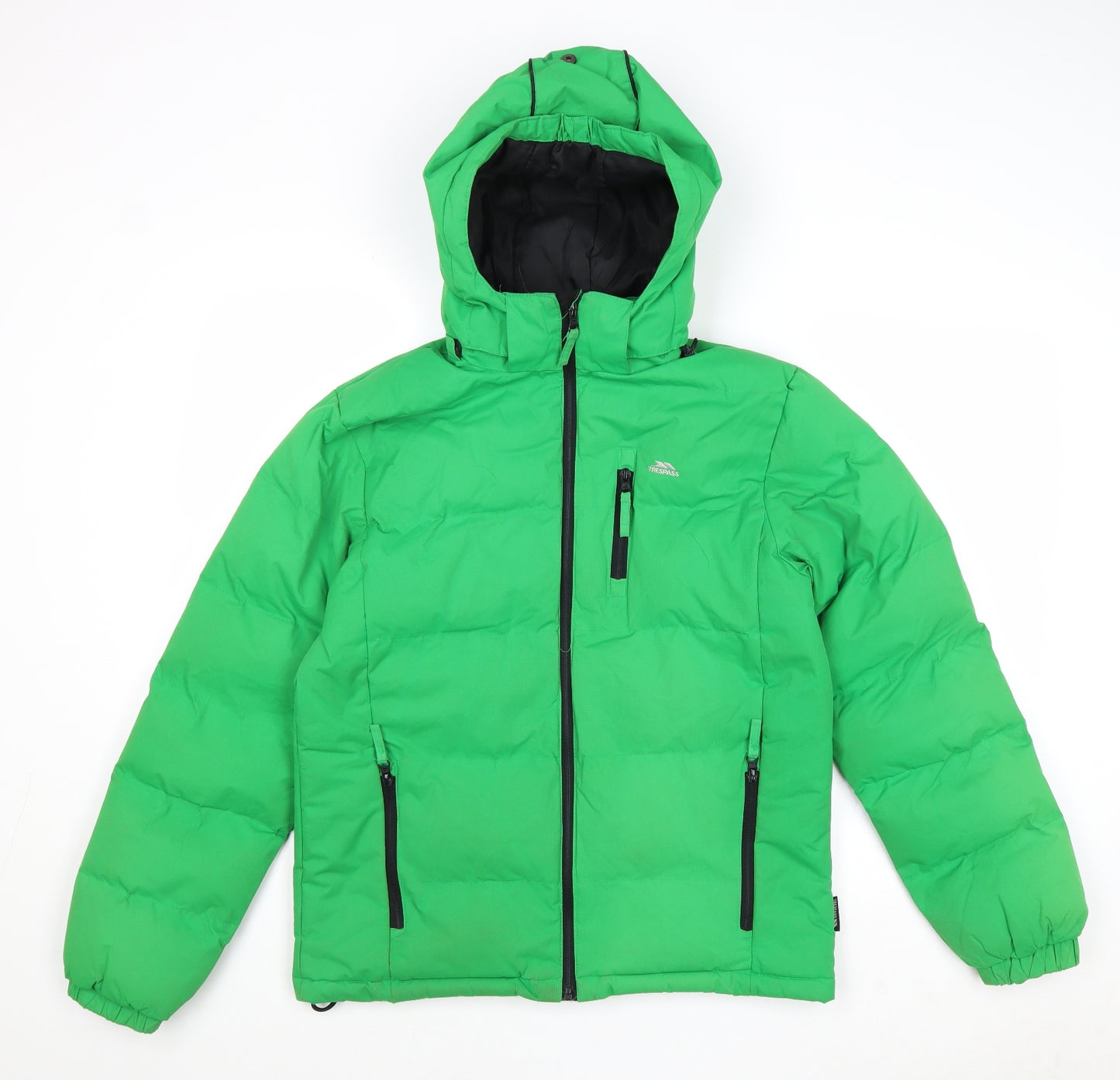 Trespass Boys Green Puffer Jacket Jacket Size 13 Years Zip