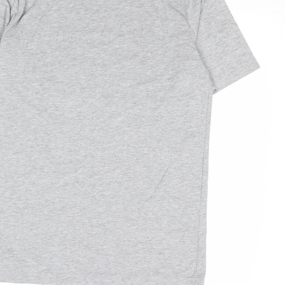 Converse Boys Grey Cotton Basic T-Shirt Size 13-14 Years Round Neck Pullover - Converse All Star