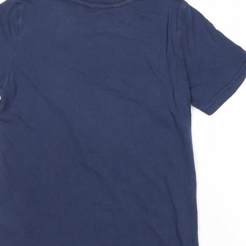 H&M Boys Blue Cotton Basic T-Shirt Size 9-10 Years Round Neck Pullover - Zanzibar Tigers