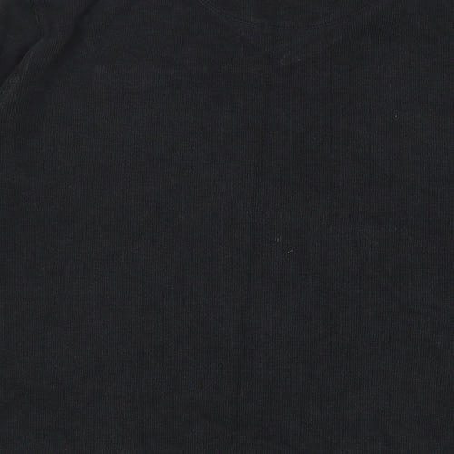Burton Mens Black Round Neck Cotton Pullover Jumper Size L Long Sleeve