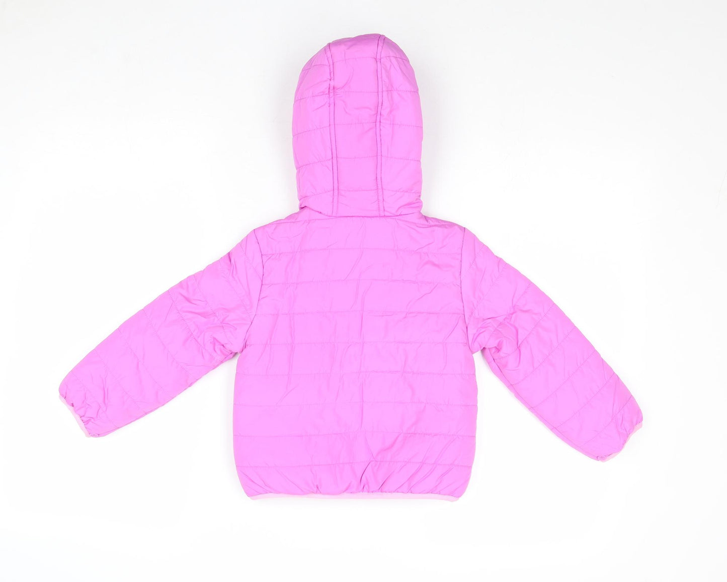 Marks and Spencer Girls Pink Puffer Jacket Jacket Size 4-5 Years Zip