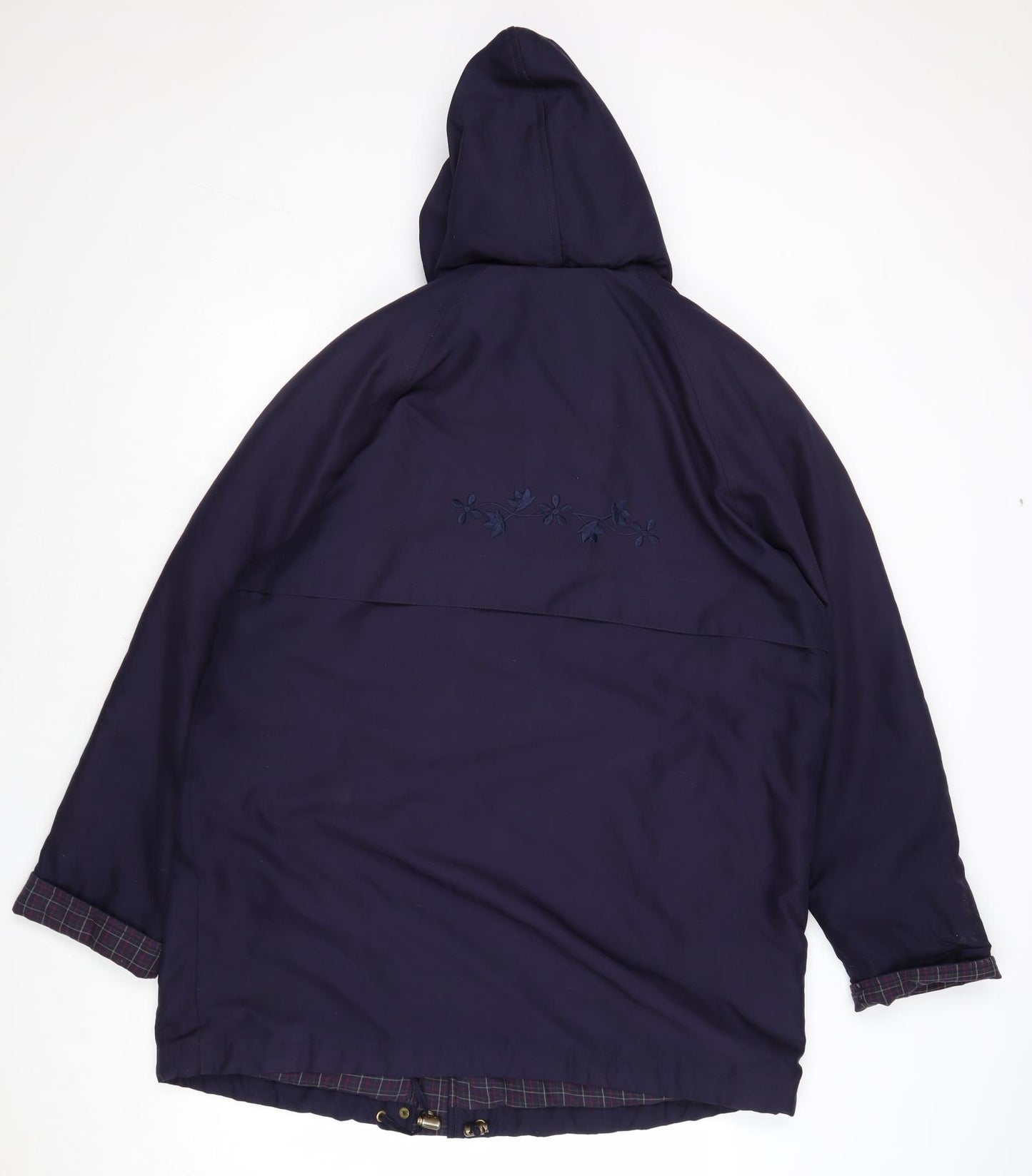 Country Rose Womens Blue Rain Coat Coat Size 14 Zip - Size 14-16
