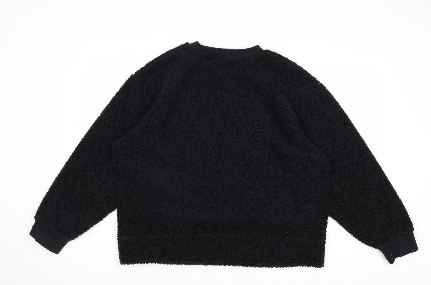 Marks and Spencer Womens Black Polyester Pullover Sweatshirt Size 14 Pullover