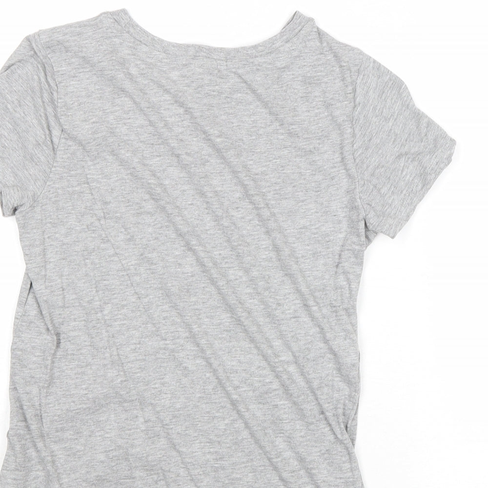 Divided by H&M Womens Grey Cotton Basic Tank Size 2XS Round Neck - Heart