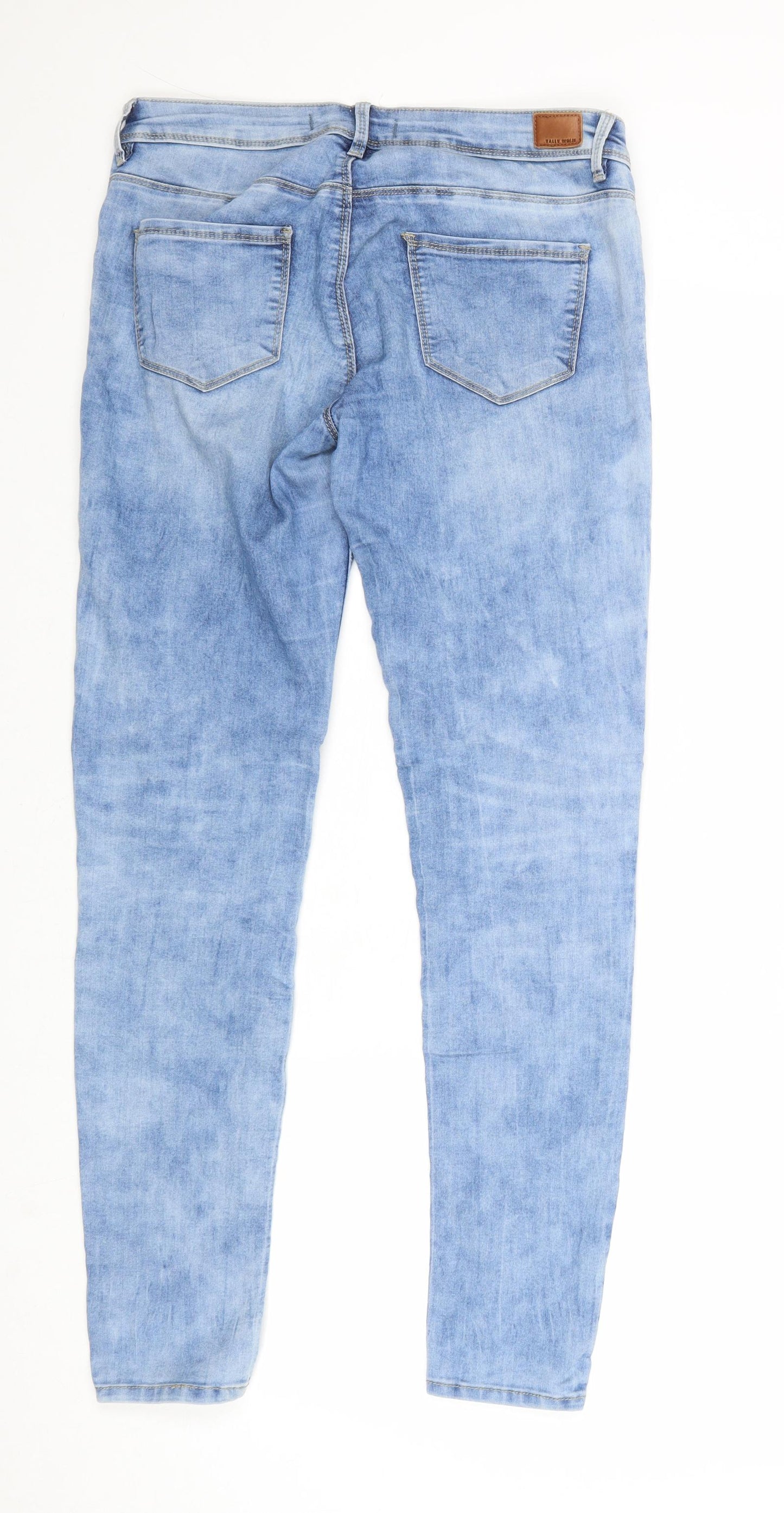 TALLY WEiJL Womens Blue Cotton Skinny Jeans Size 10 Regular Zip